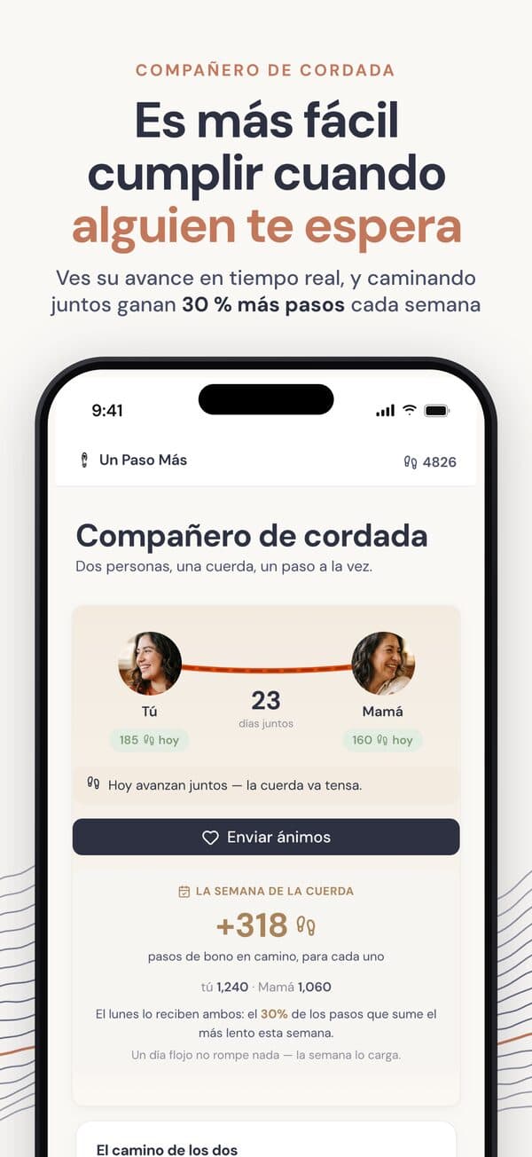 Compañero de cordada en la app Un Paso Más